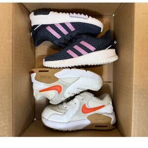 Toddler Girls Nike and Adidas Athletic Shoe Bundle Size 6